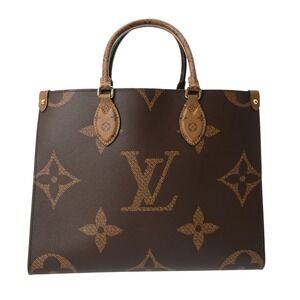 Louis Vuitton Monogram Reverse On the Go Brown Canvas Handbag